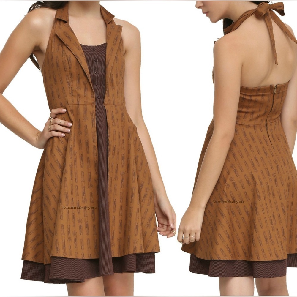 Hot Topic Exclusive Collection Doctor Who Regeneration Halter Dress Sz MD - Picture 4 of 13